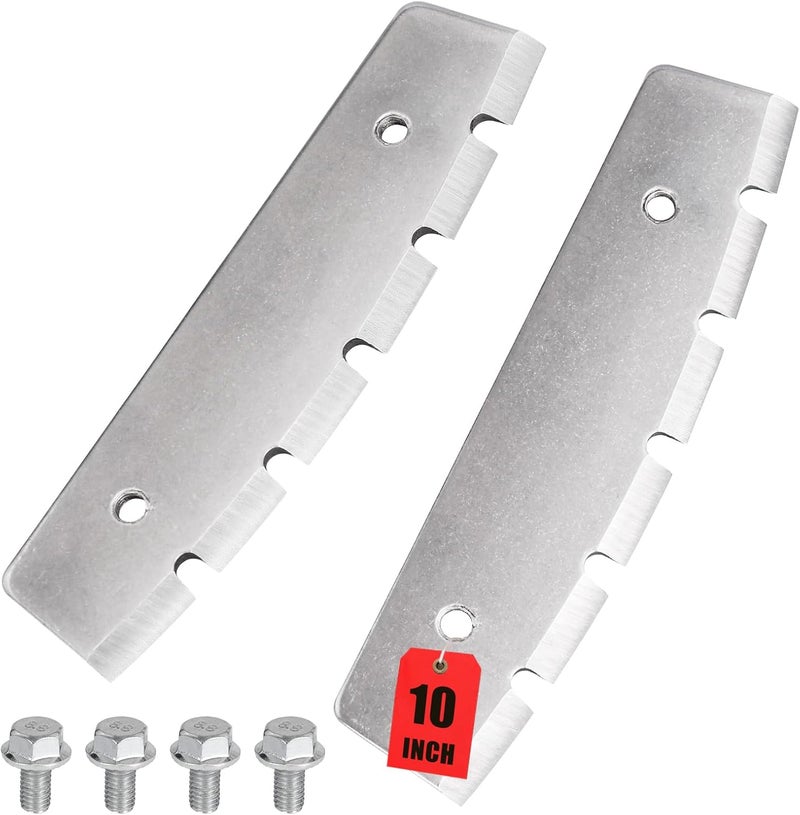 Looptek 28345 Ice Power Auger Blades Replacement Fits for Eskimo 10” Quantum, Rocket Augers, Stainless Steel, Screws Included - Image 1